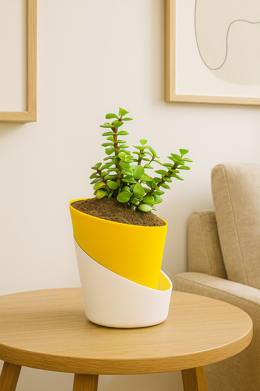 Jade Plant With Atlantis Self Watering Pot: Lucky Plant