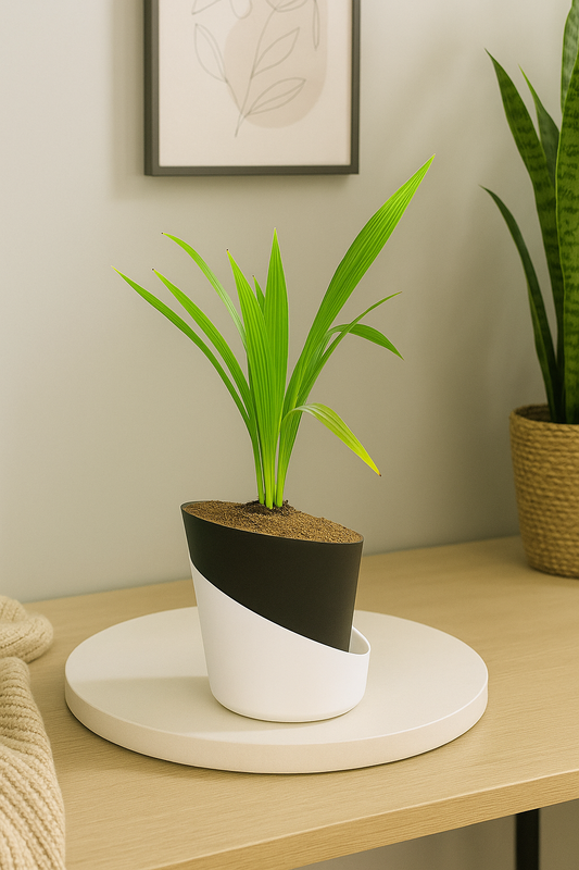 China Palm Plant With Atlantis Self Watering Pot